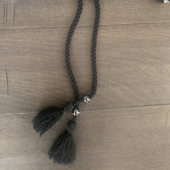 House of Harlow 1960 | NWT | Black patterned Linen Blend Crop Top - Picture 3 of 7